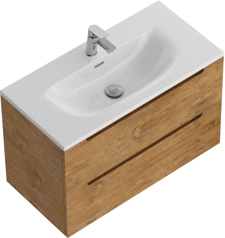 Тумба с раковиной BelBagno Etna 39 80 rovere nature, раковина BB-8099-3-80