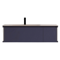 Тумба с раковиной Black&White Universe 120 подвесная, P14 dark blue, с подсветкой