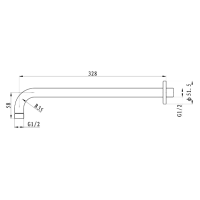 Кронштейн для верхнего душа Caprigo Parts 99-511-vot бронза Кронштейн для верхнего душа Caprigo Parts 99-511-vot бронза