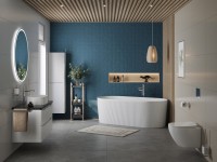 Акриловая ванна BelBagno BB411 170x80 см, отдельностоящая, белая матовая, овальная, со сливом-переливом, с донным клапаном, фурнитура белая