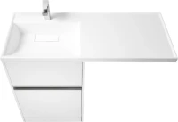 Тумба с раковиной AQUATON Лондри 60 L под стиральную машину