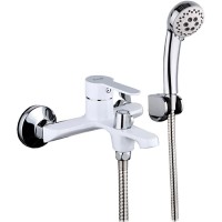 Смеситель для ванны с душем Frap H41 F3241 белый, хром Смеситель для ванны с душем Frap H41 F3241 белый, хром