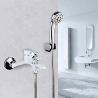 Смеситель для ванны с душем Frap H41 F3241 белый, хром Смеситель для ванны с душем Frap H41 F3241 белый, хром