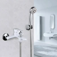 Смеситель для ванны с душем Frap H41 F3241 белый, хром