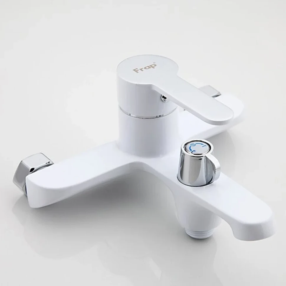 Смеситель для ванны с душем Frap H41 F3241 белый, хром
