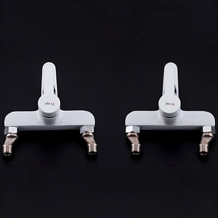 Смеситель для ванны с душем Frap H41 F3241 белый, хром