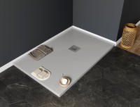 Поддон для душа Aquanet Pleasure NEW 005G 160x80 с сифоном, серый камень