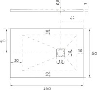 Поддон для душа Aquanet Pleasure NEW 005G 160x80 с сифоном, серый камень