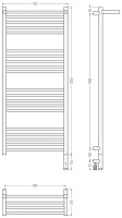 Полотенцесушитель электрический Сунержа Богема 3.1 071-6007-1250 130x55 см, подключение справа, сатин, лесенка, с полкой