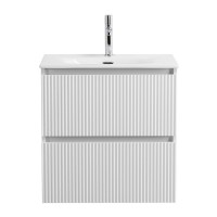 Тумба с раковиной BelBagno Uno-mini 70 подвесная, 2 ящика, bianco opaco