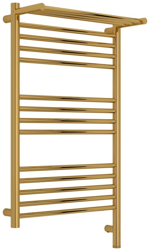 Полотенцесушитель электрический Сунержа Богема 3.1 03-6007-8050 90x55 см, подключение справа, золото, лесенка, с полкой