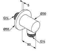 Шланговое подключение Kludi A-QA 65547N0-00 брашированное золото