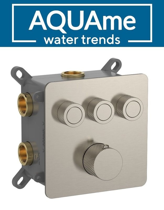 Смеситель для ванны AQUAme с термостатом встраиваемый AQM8812BN