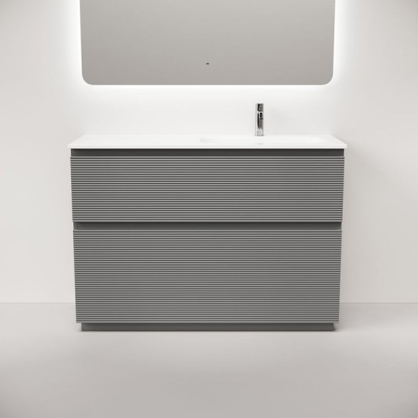 Тумба под раковину в ванную Sancos Folk Floor правая 1190х445х850 мм, напольная с двумя ящиками, Ergraut soft