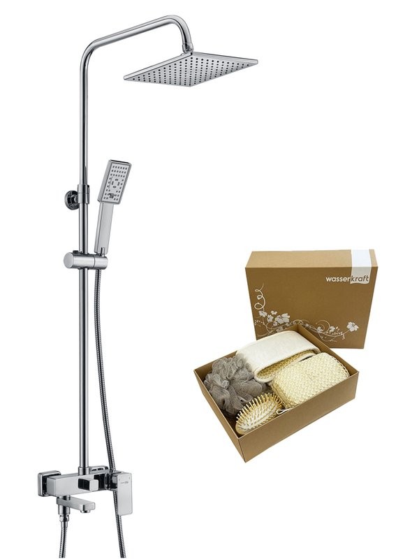 Душевая стойка Wasserkraft A17701 хром + мочалка