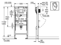 Система инсталляции для писсуаров Grohe Rapid SL 38786001 Система инсталляции для писсуаров Grohe Rapid SL 38786001
