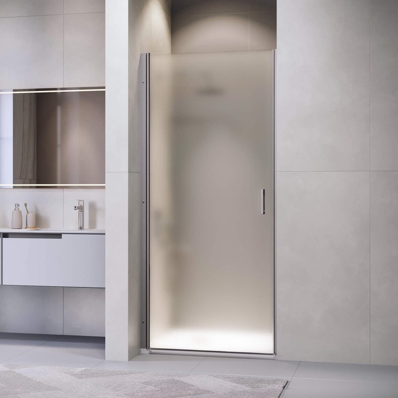 Душевая дверь в нишу RGW Leipzig LE-003-Gg 600х1950 профиль серый, стекло матовое