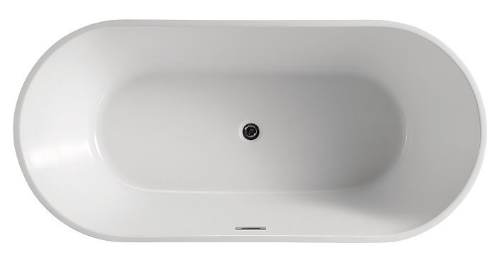 Ванна акриловая Azario BRISTOL 1700х800х580, свободностоящая, в комплекте с сифоном и металлической рамой, (BRI17080)