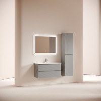 Тумба с раковиной Sancos Folk 90 подвесная, ergraut soft, раковина СN7019