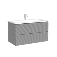 Тумба с раковиной Sancos Folk 90 подвесная, ergraut soft, раковина СN7019