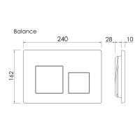 Кнопка смыва для унитаза Ceramicanova CN12-002BN пластик, цвет брашированный никель