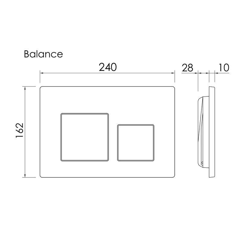 Кнопка смыва для унитаза Ceramicanova CN12-002BN пластик, цвет брашированный никель