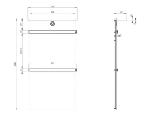 Полотенцесушитель электрический Wonzon & Woghand Stuttgart WW-A504W-BG 80x45 см, подключение справа, белый, золото, лесенка, с полкой