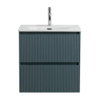 Тумба с раковиной BelBagno Uno 70 подвесная, 2 ящика, матовая голубая