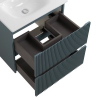 Тумба с раковиной BelBagno Uno 70 подвесная, 2 ящика, матовая голубая