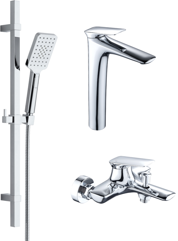 Комплект для ванной BOND Cube B03-5700 хром