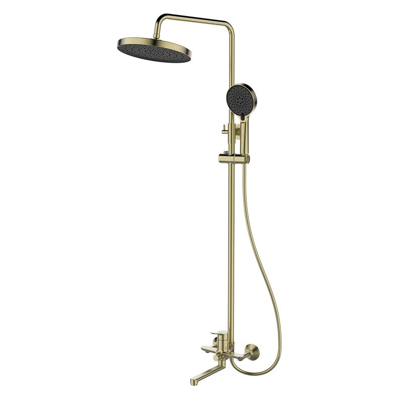 Душевая стойка Lemark Сибирь LMF-7026B-BRG брашированное золото