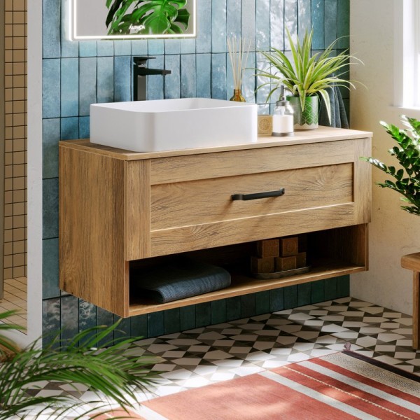 Тумба с раковиной Aqwella Craft 100 дуб балтийский