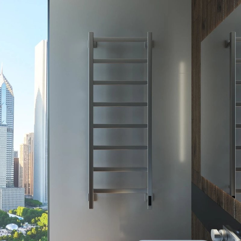 Полотенцесушитель электрический Grota Soffi K 430х1200 NM EL 120x45 см, подключение справа, слева, скрытое подключение справа, матовый хром, лесенка