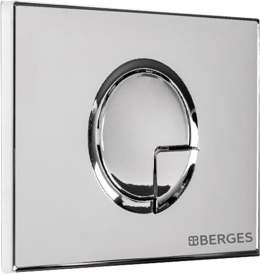 Кнопка смыва Berges Novum R3 хром, глянец
