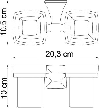 Стакан Wasserkraft Wern K-2528D двойной