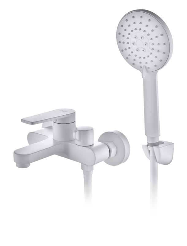 Смеситель для ванны с душем D&K Bayern.Fürth DA1523208 белый матовый