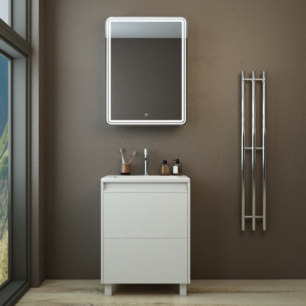 Мебель для ванной комнаты Emmy Вега 50 напольная, белая