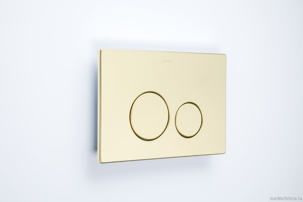 Кнопка смыва для унитаза Boheme 649-G нержавеющая сталь, цвет gold