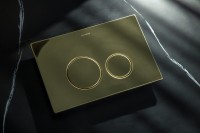 Кнопка смыва для унитаза Boheme 649-G нержавеющая сталь, цвет gold