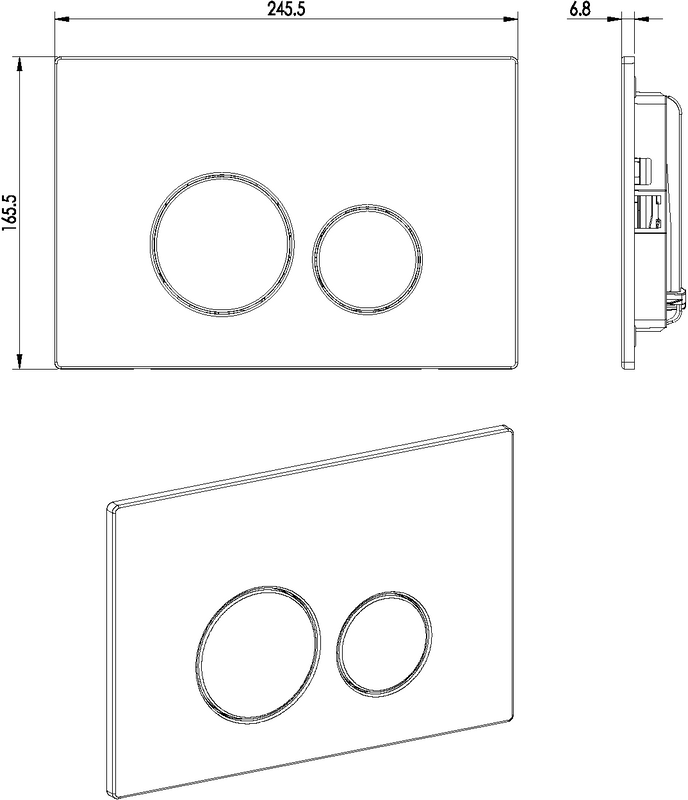 Кнопка смыва для унитаза Boheme 649-G нержавеющая сталь, цвет gold