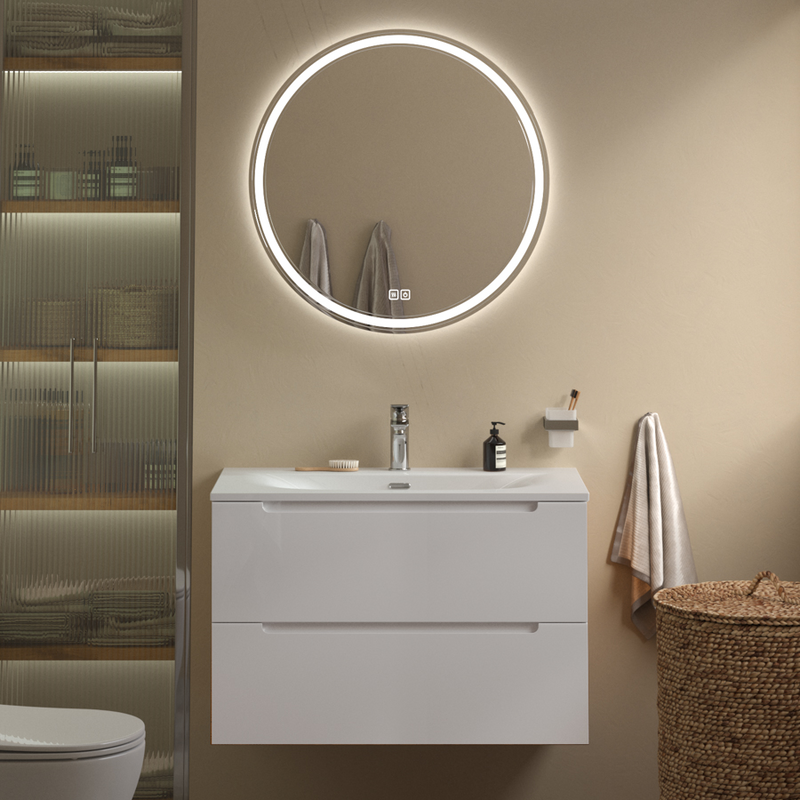 Мебель для ванной комнаты BelBagno Etna 80 bianco lucido, раковина BB-8099-80