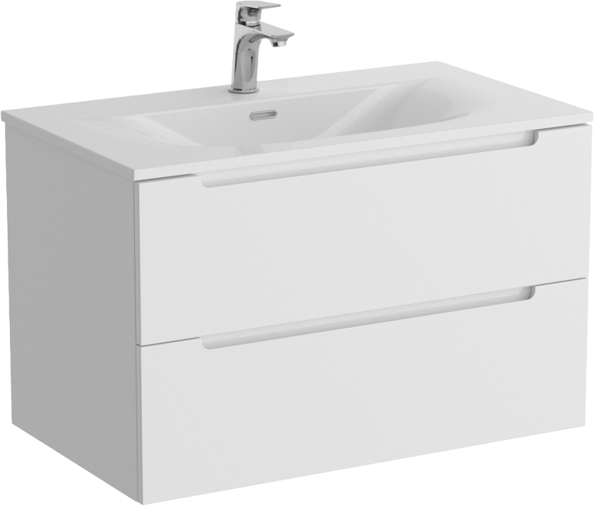 Мебель для ванной комнаты BelBagno Etna 80 bianco lucido, раковина BB-8099-80