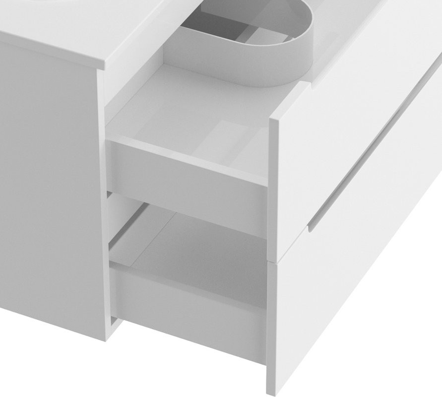 Мебель для ванной комнаты BelBagno Etna 80 bianco lucido, раковина BB-8099-80