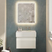 Мебель для ванной комнаты KERAMA MARAZZI Logica 70 подвесная, белоснежная, без отверстий под смеситель