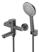 Смеситель для ванны с душем Agger Easy A3121255 оружейная сталь матовая Смеситель для ванны с душем Agger Easy A3121255 оружейная сталь матовая