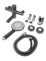 Смеситель для ванны с душем Agger Easy A3121255 оружейная сталь матовая Смеситель для ванны с душем Agger Easy A3121255 оружейная сталь матовая