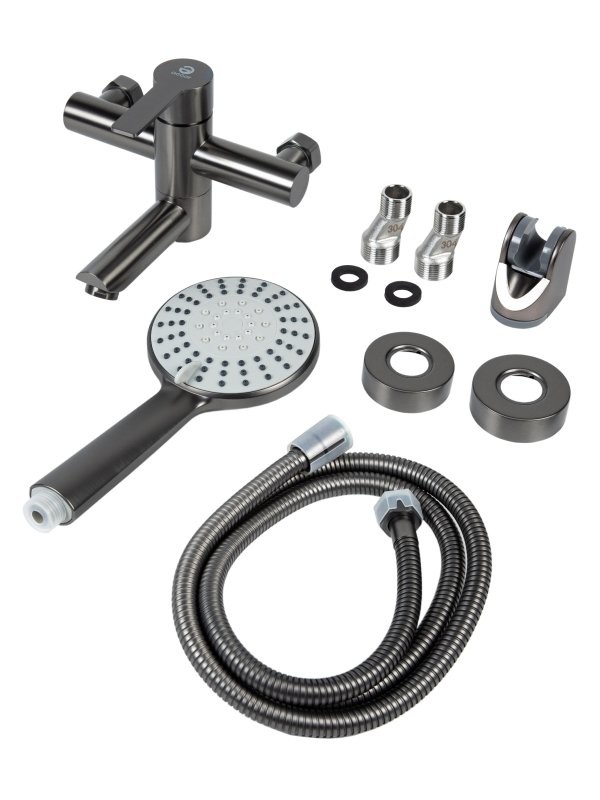 Смеситель для ванны с душем Agger Easy A3121255 оружейная сталь матовая