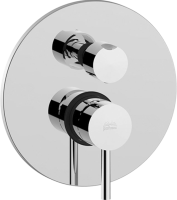 Встраиваемый смеситель для душа и ванны Paffoni Light LIG019CR С ВНУТРЕННЕЙ ЧАСТЬЮ, хром