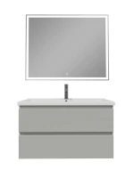 Мебель для ванной комнаты SanStar Riana 100 подвесная, grey, раковина Миранда 100