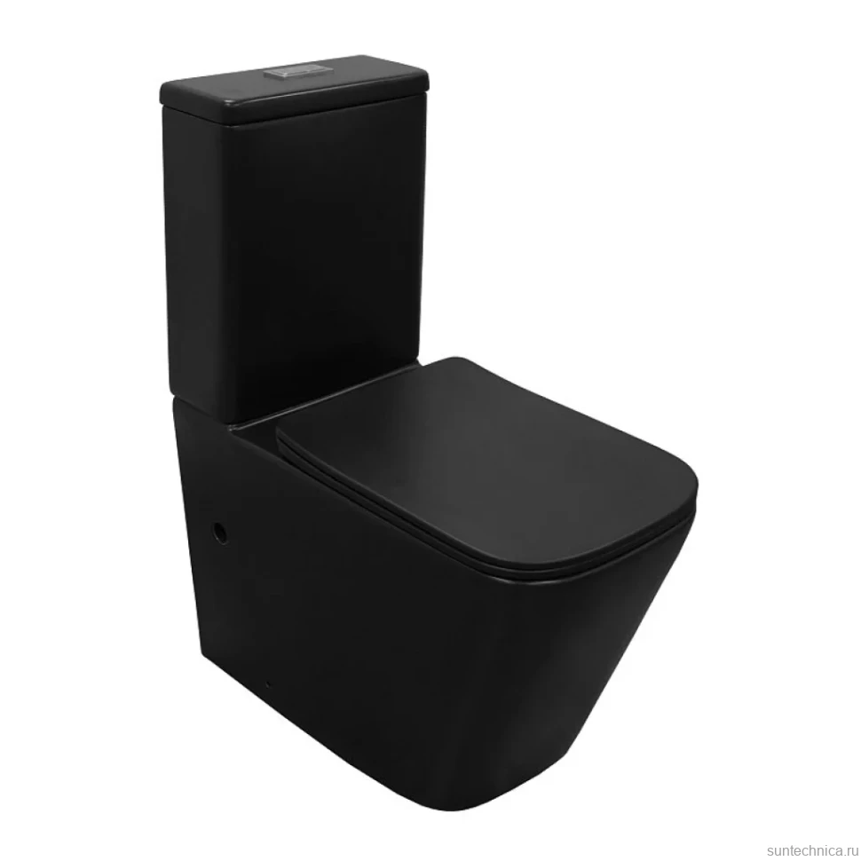 Унитаз-компакт напольный AZARIO Black King AZ-8303D матовый черный